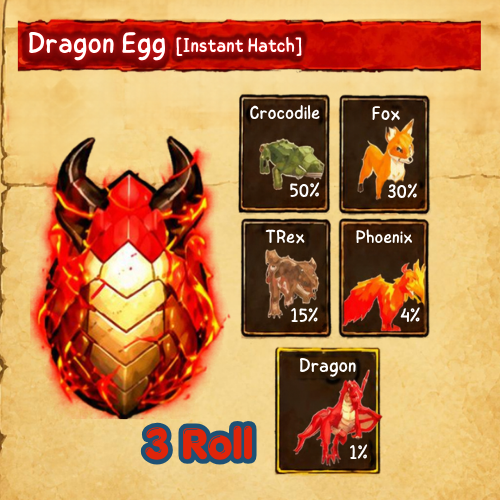 3x Dragon Egg
